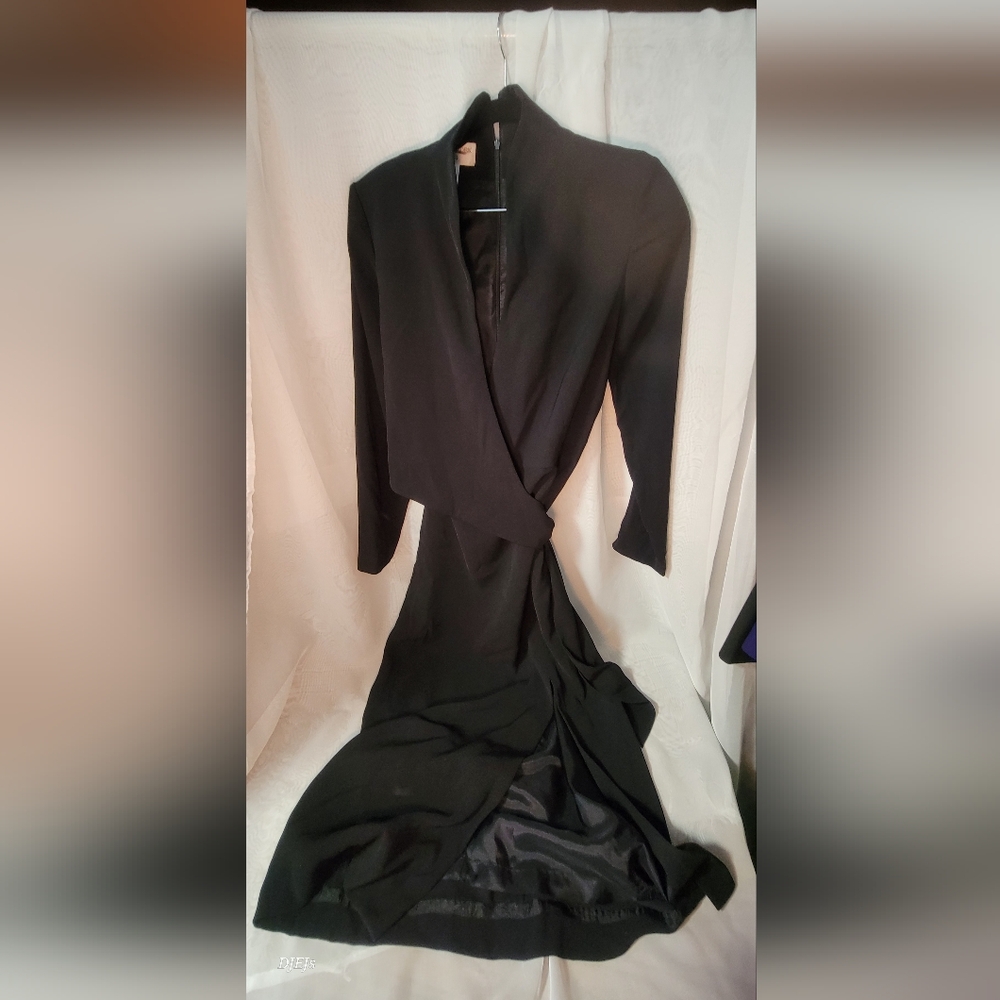 Jones New York Black Maxi Dress with Wrap Detail